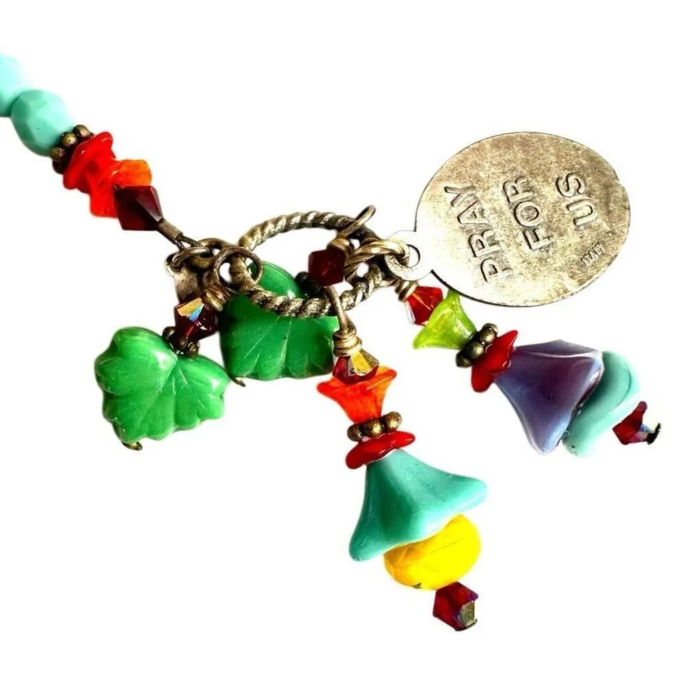 ORANGE BLUE RED BEADED BRACELET BY CYNTHIA MOREHOUSE - Image 10