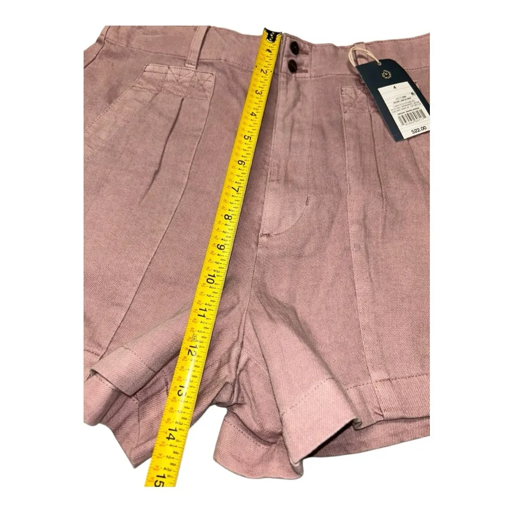 Dusty Pink High Waist Tailored Shorts - Image 6