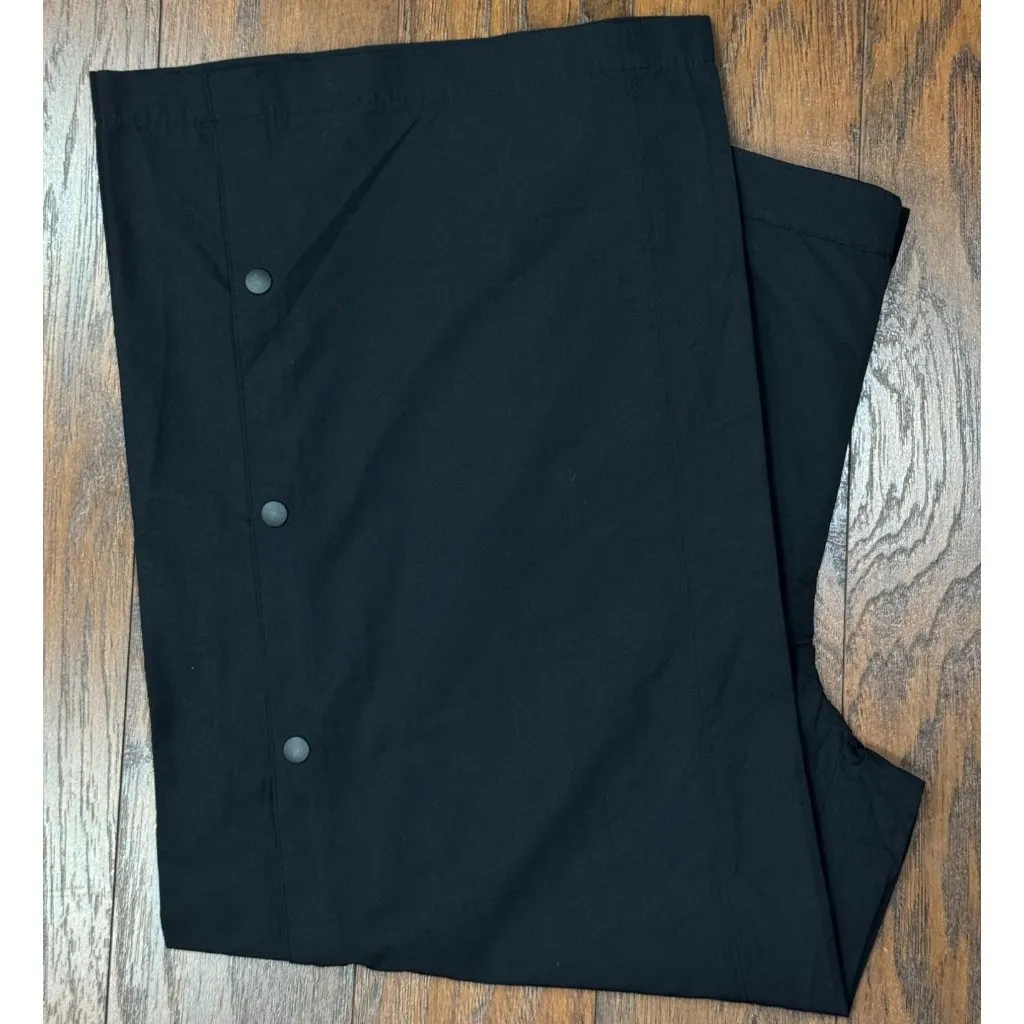 NEW UNIQLO Women Black Snap-Side Pants 27 W Casual Wide Leg Side Button Trousers - Image 8