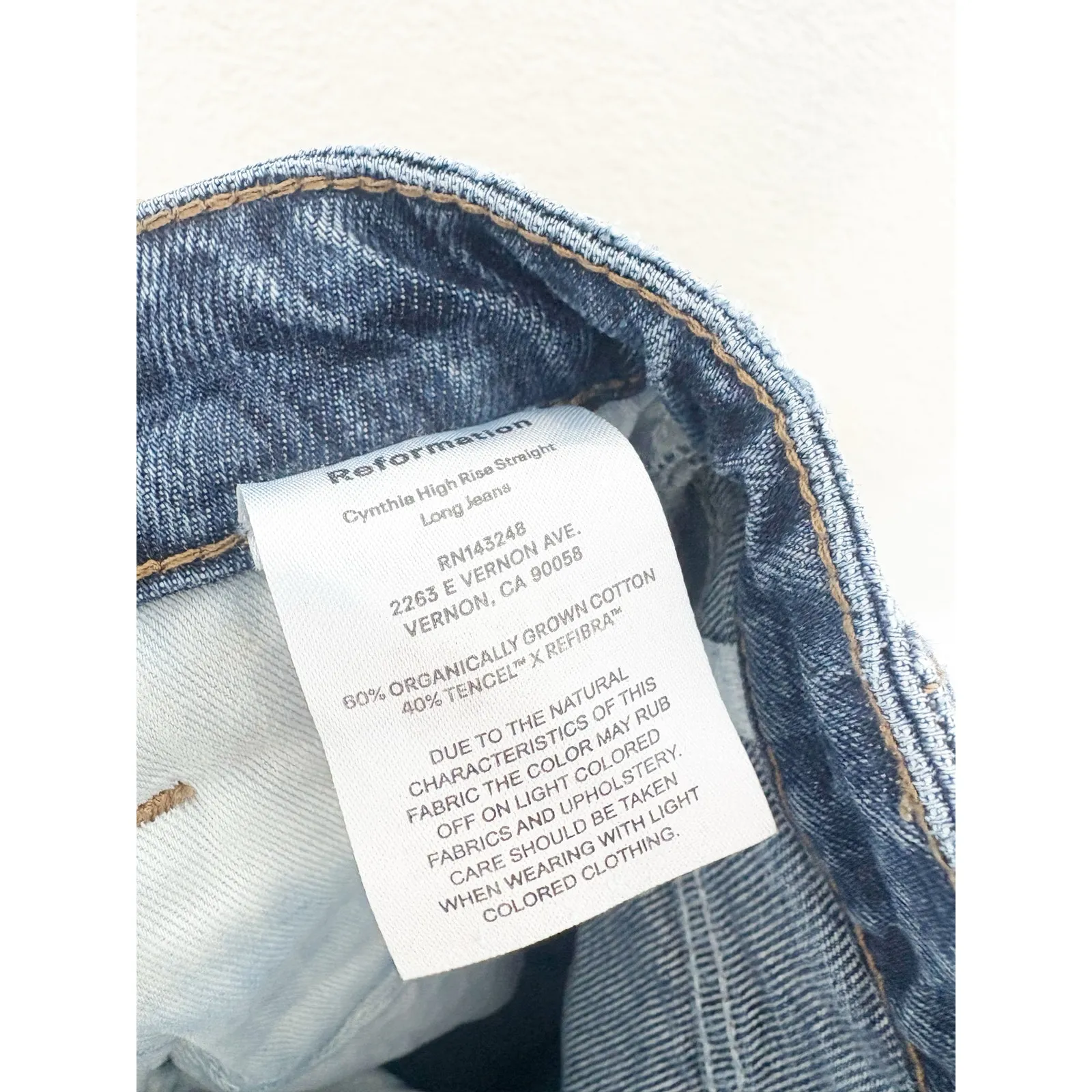 Reformation Cynthia Geometric Straight-Leg Jeans Size 26 High Rise Graphic - Image 6