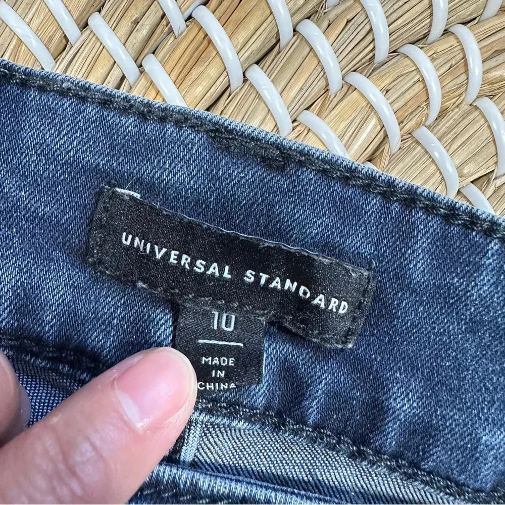 Universal Standard Mariah Bootcut Jeans Front Seam High Rise Indigo Ink Blue 10 - Image 10