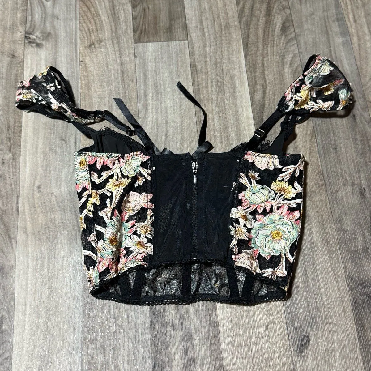 Victoria’s Secret Dream Angels floral lace corset top - Image 5