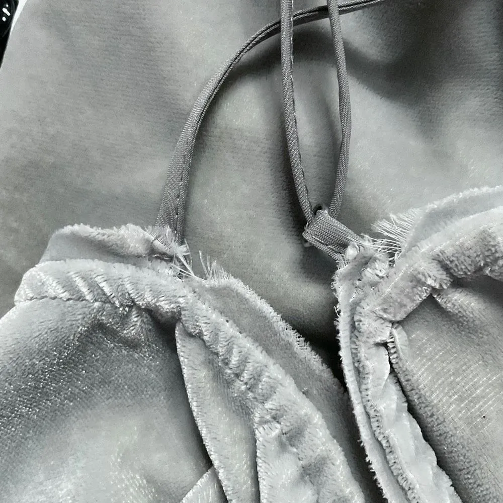 Gray Velvet Easy Swing Peplum Camisole Medium - Image 5