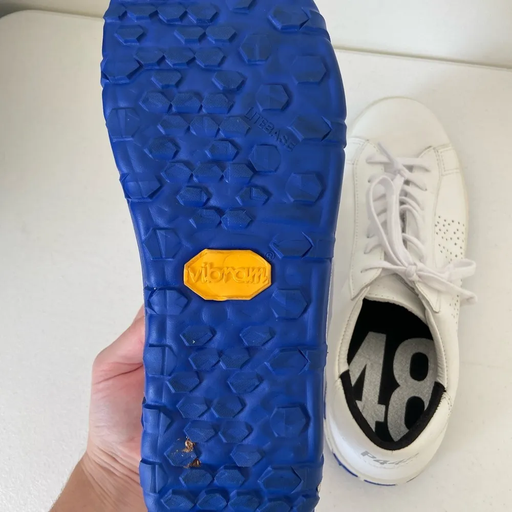 Vibram women’s P448 CSL royal blue white leather perforated low cut sneakers 9.5 - Image 5