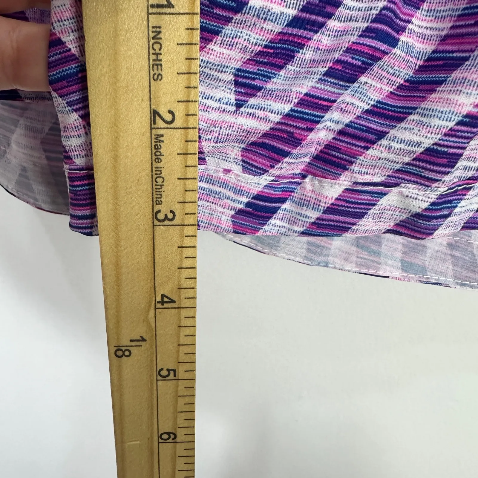 GapFit gSprint Running Shorts Purple Geometric Print XL Athleisure Activewear - Image 3