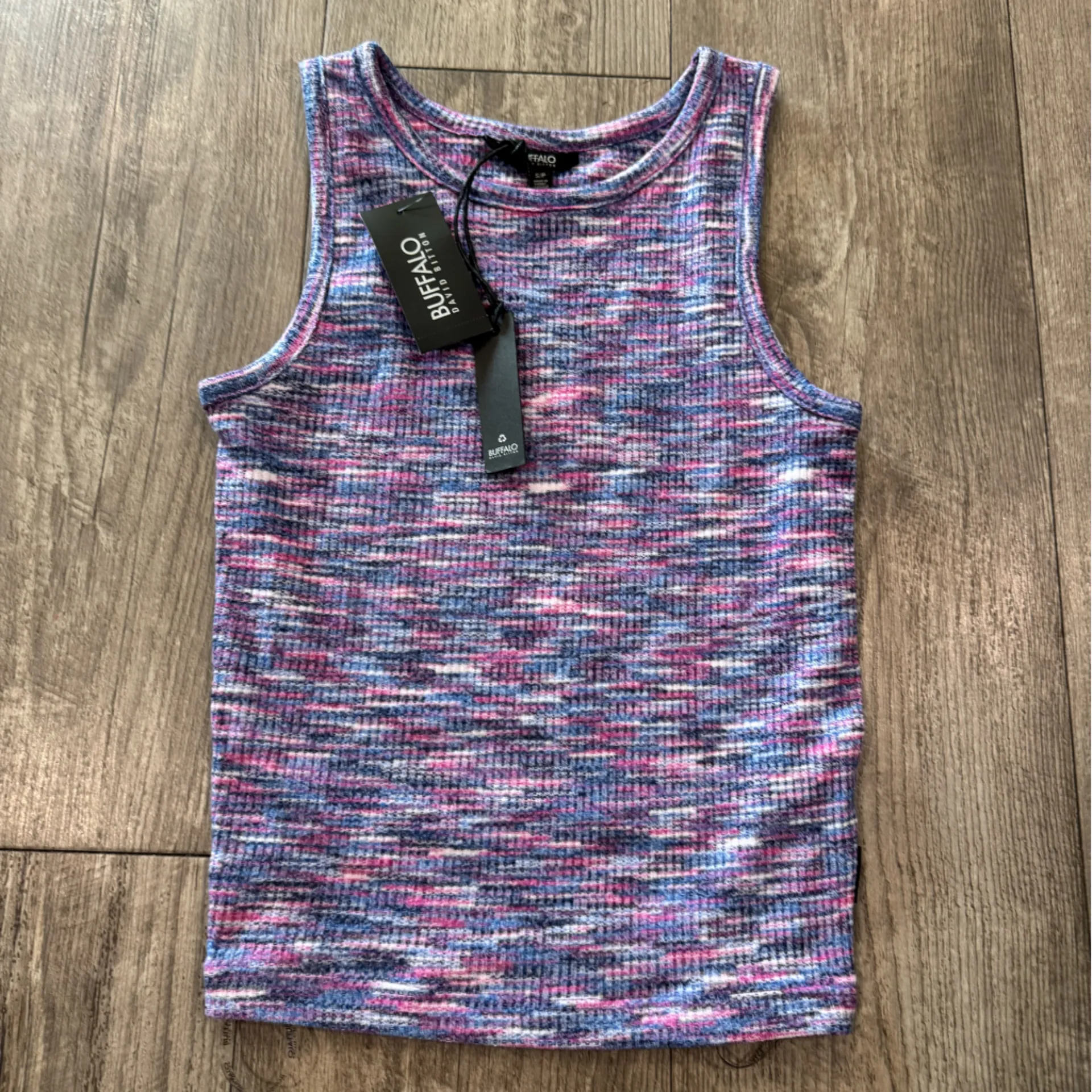 Buffalo David Bitton Blue and Pink Tank Top - Image 3