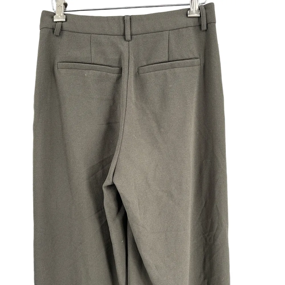 ottod'Ame Women’s Pants Green High Waist Wide Leg Pleated Front Trouser Size 2 - Image 4