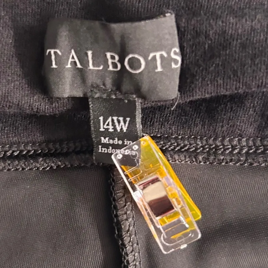 Talbots Velvet Pants 14W Black‎ - Image 8