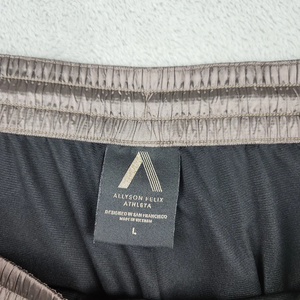 Athleta + Allyson Felix Legend Luxe Track Pants Flora Mauve Metallic Size Large - Image 10