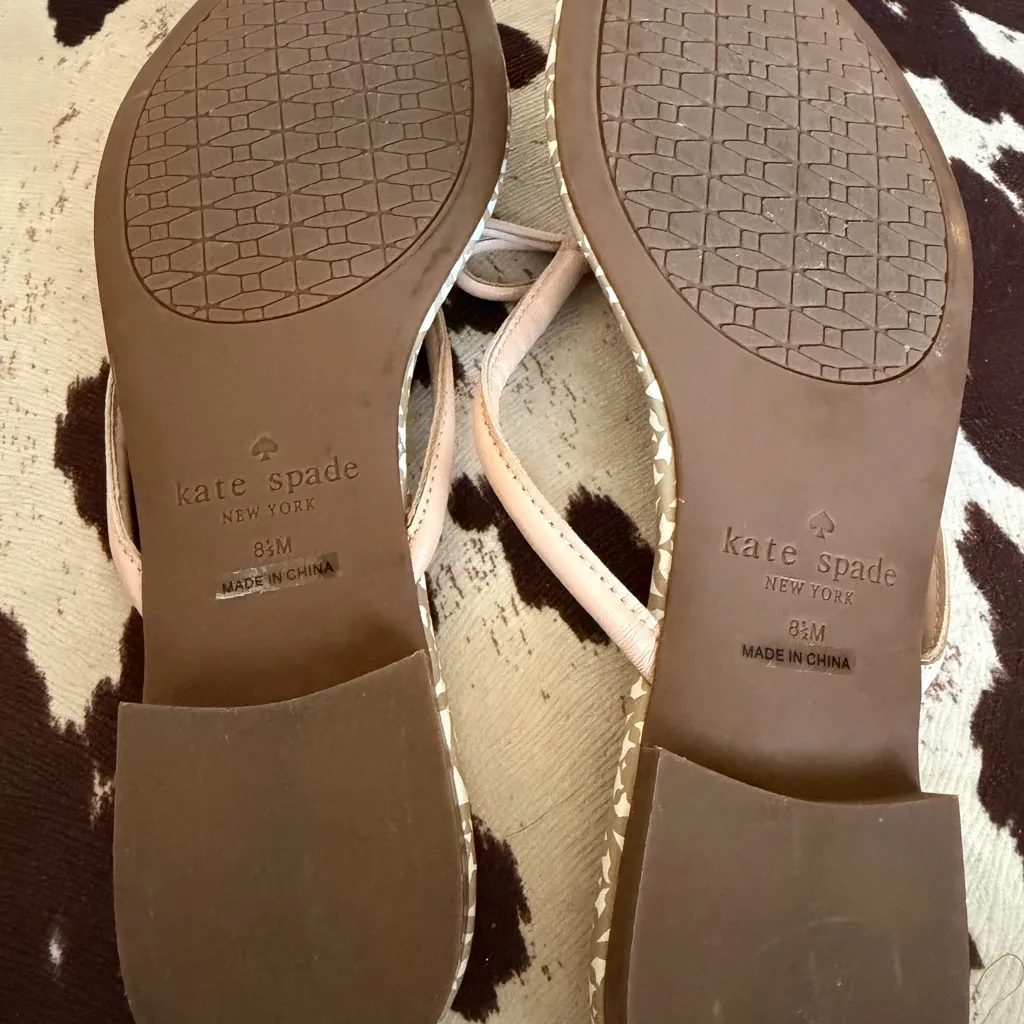 Kate Spade Pink and Beige Sandals - Image 4