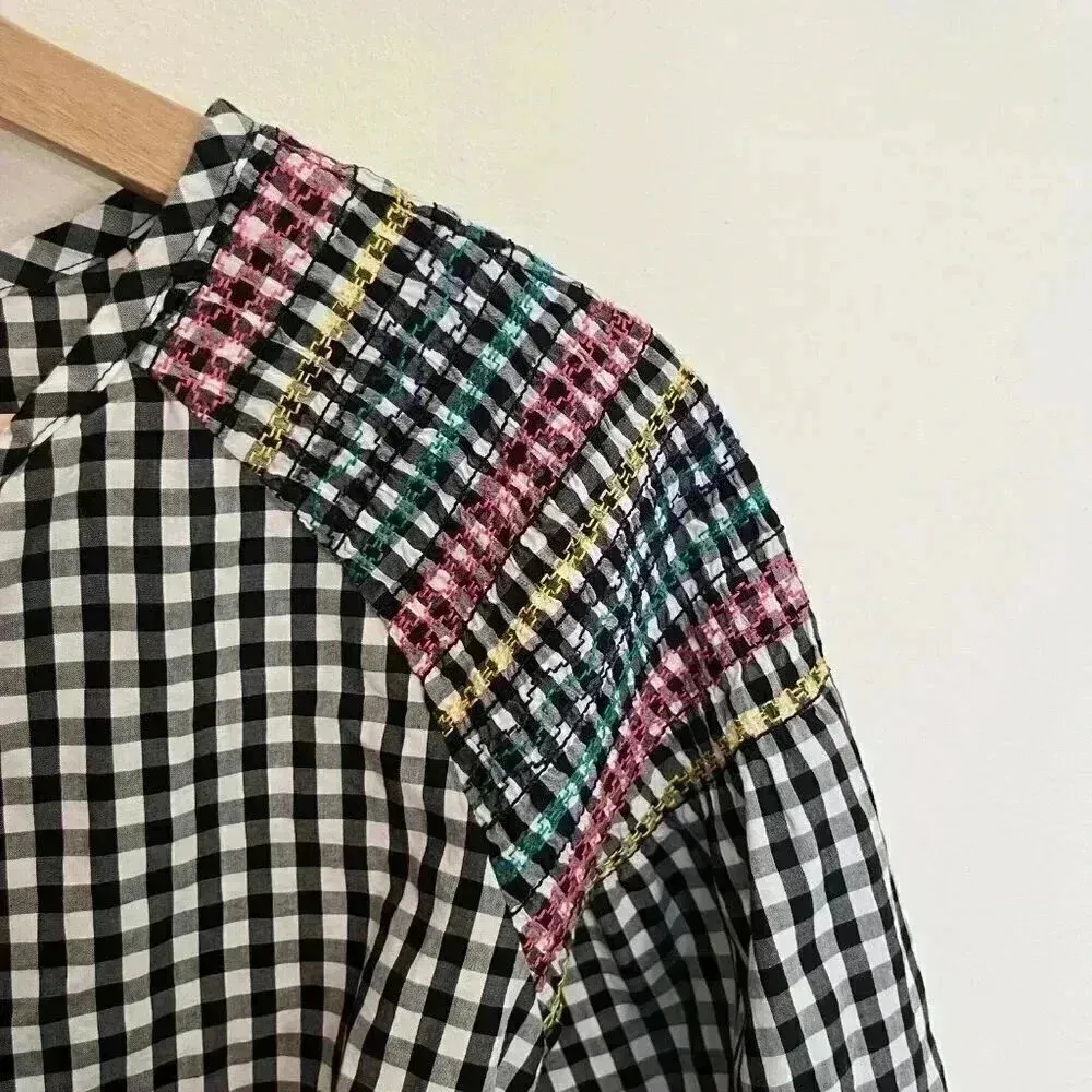 Madewell Smocked Gingham Top - Image 7