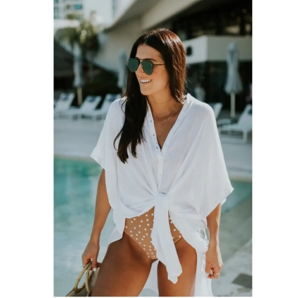 L*SPACE Anita Cover Up in White Size Medium / Large - Image 13