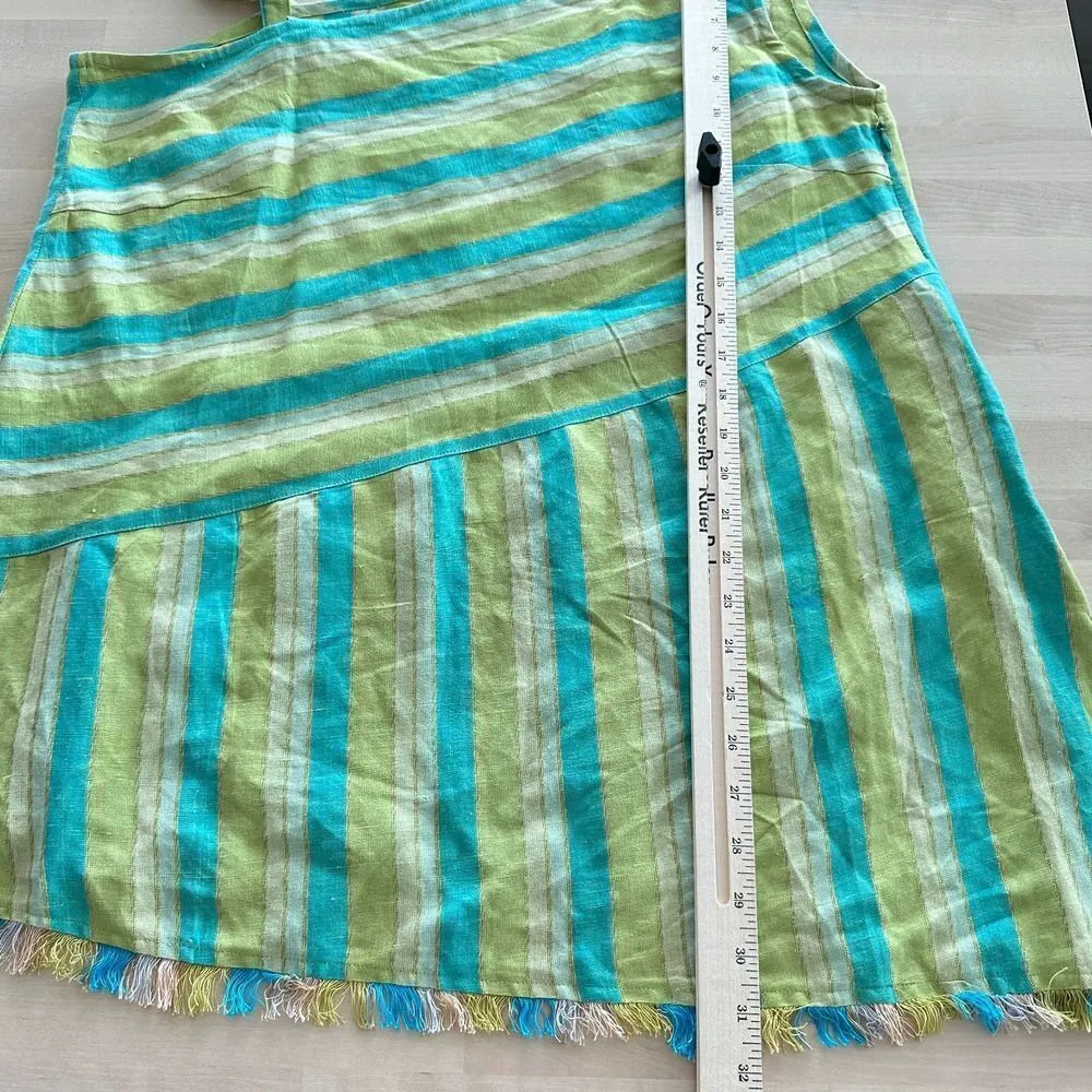 NWT Ashley Stewart Linen Blend Matching Set Womens 18 Striped Lagenlook Vintage - Image 8