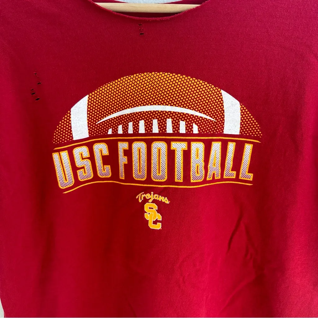 USC Trojans Football Off The Shoulder T - Image 5