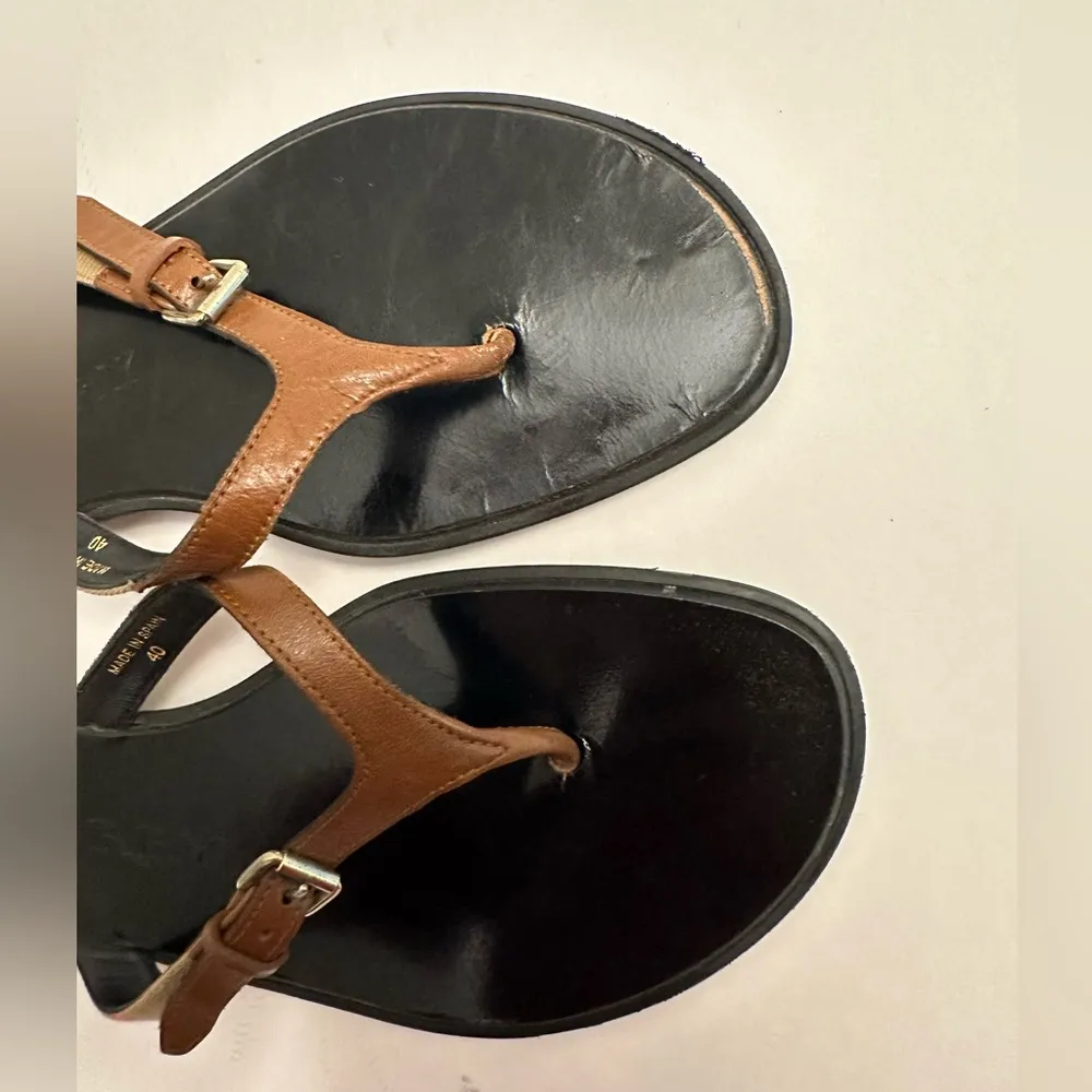 Burberry Masie Nova check Thong Flat Thong Sandals Size EU 40 - Image 3