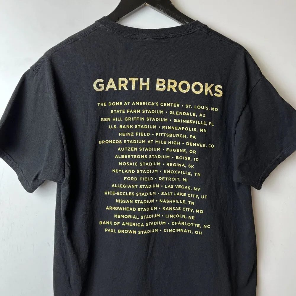 Garth Brooks Stadium Tour T Shirt Large L Black Country Music Artist Graphic Tee - Image 14