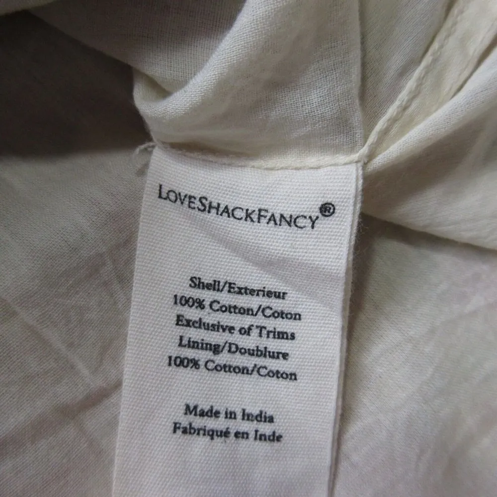 NWT LoveShackFancy Keelin Mini in Shining Gemstone Floral Cotton Dress L - Image 4