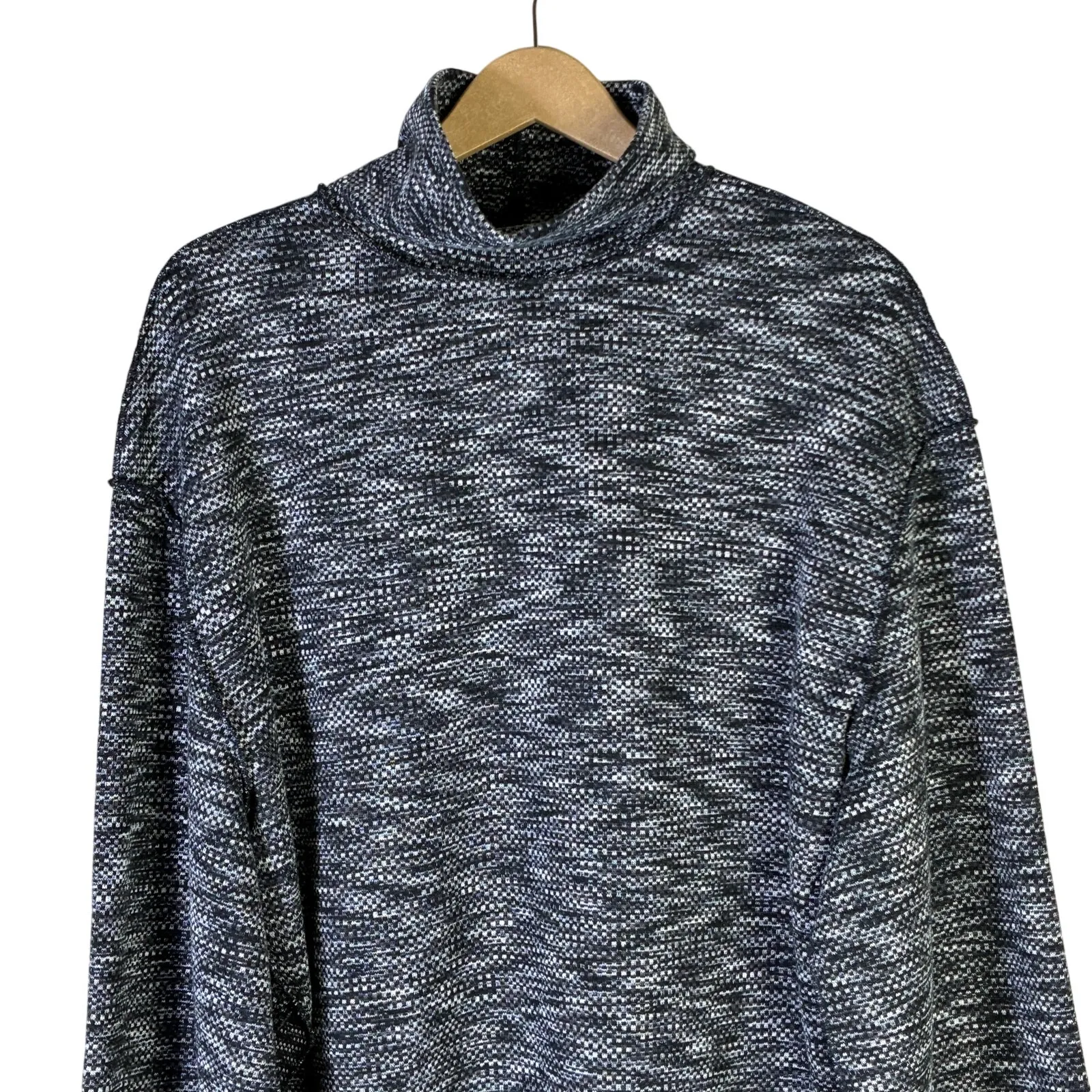 NWT We The Free Knit Sunny Days Sweater Womens M Charcoal Mock Neck Oversized - Image 3