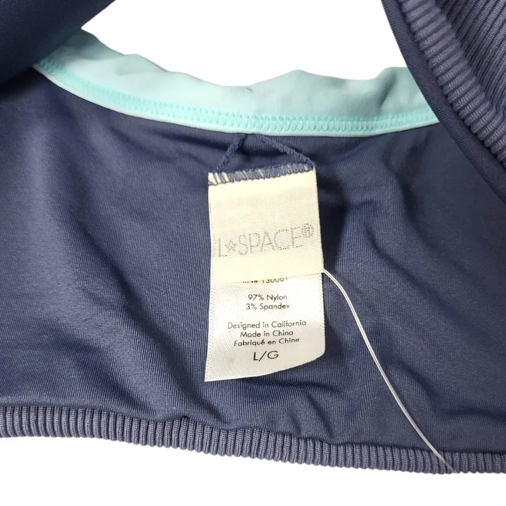 NWT L*Space Lala Ribbed Swim Tank Top in Slip Blue/Orange - Image 7