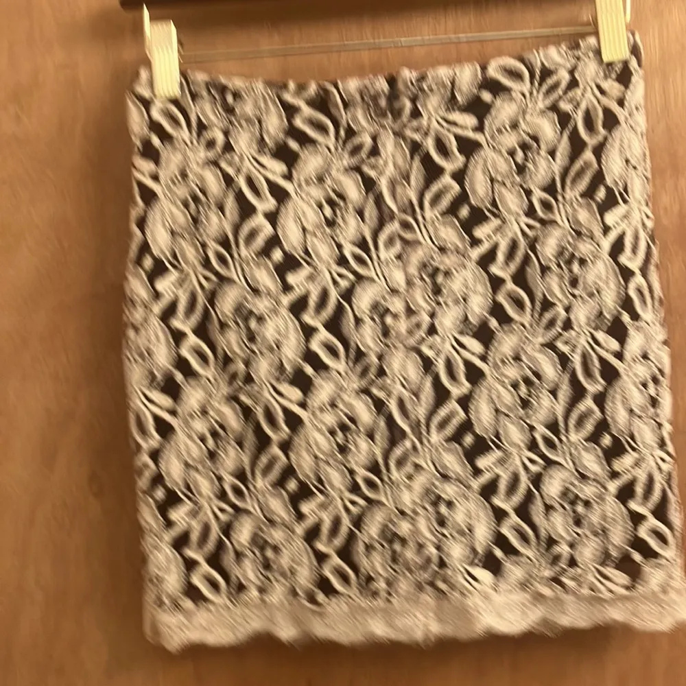 Lace floral print mini tube skirt - Image 5