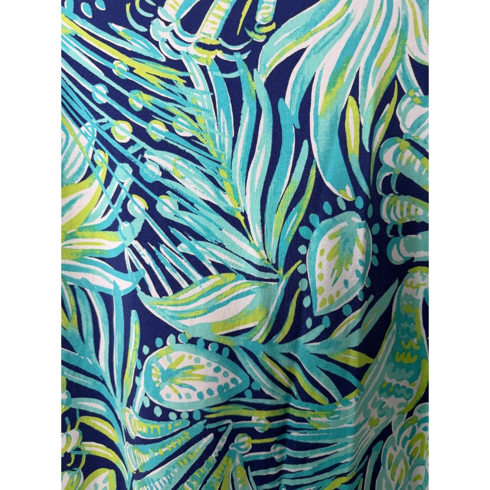 Lilly Pulitzer Ophelia A Line Dress Blue Green Party Like a Flock Size Small - Image 8