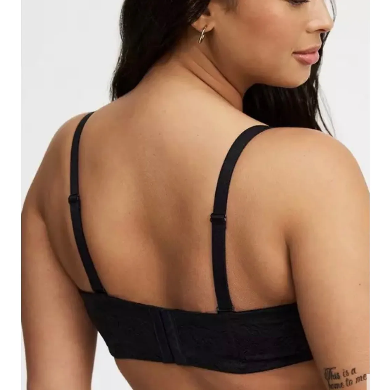 Torrid Bombshell Everyday Strapless Push-Up Bra Black Lace Trim 46DDD - Image 5