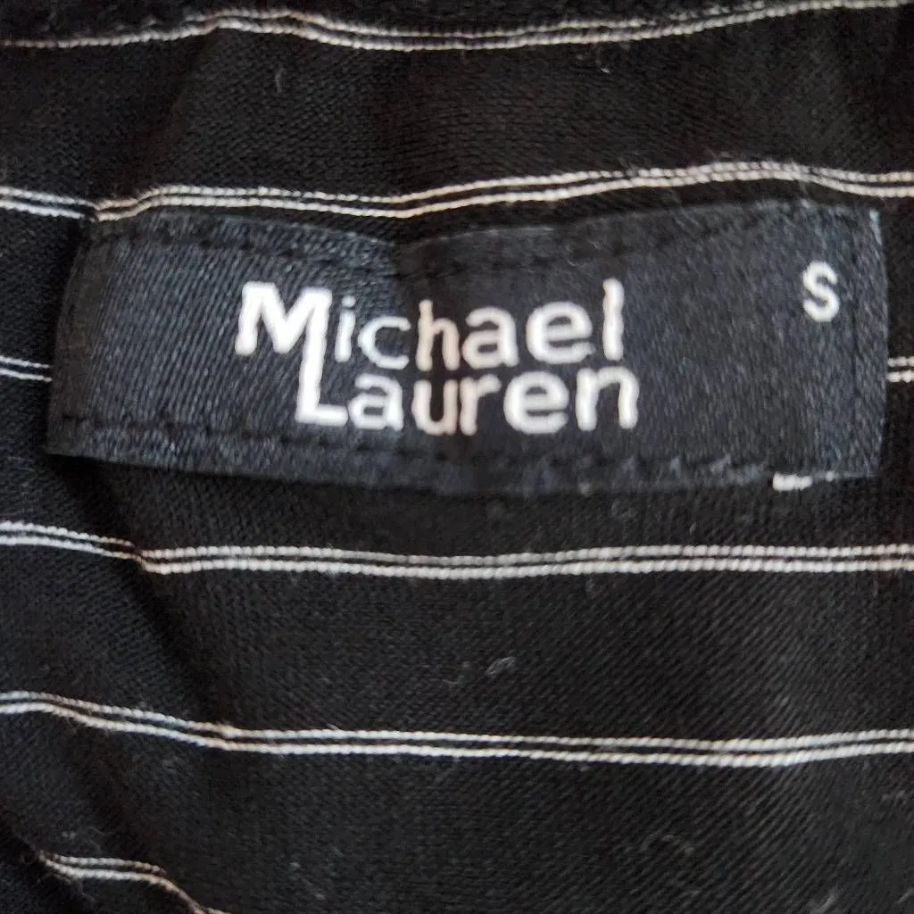 Michael Lauren Black Stripe Sleeveless Shift Dress Size Small NWT T-Shirt Dress - Image 5