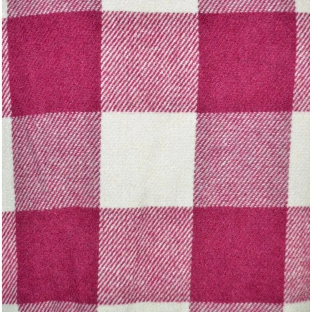 Plum Purple & White Plaid Shacket Jacket Ladies L Pockets Collared Warm Casual Size L - Image 8