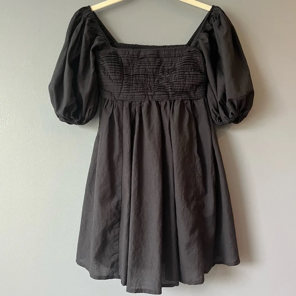 Abercrombie & Fitch Emerson Poplin Puff Sleeve Mini Dress - Image 4