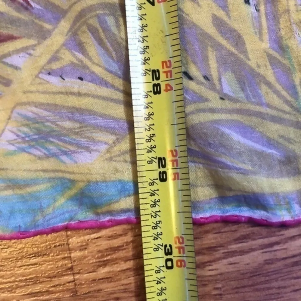 Vintage Wagon Wheel Floral Dainty & Delicate Wrap Scarf Shawl Antique - Image 6