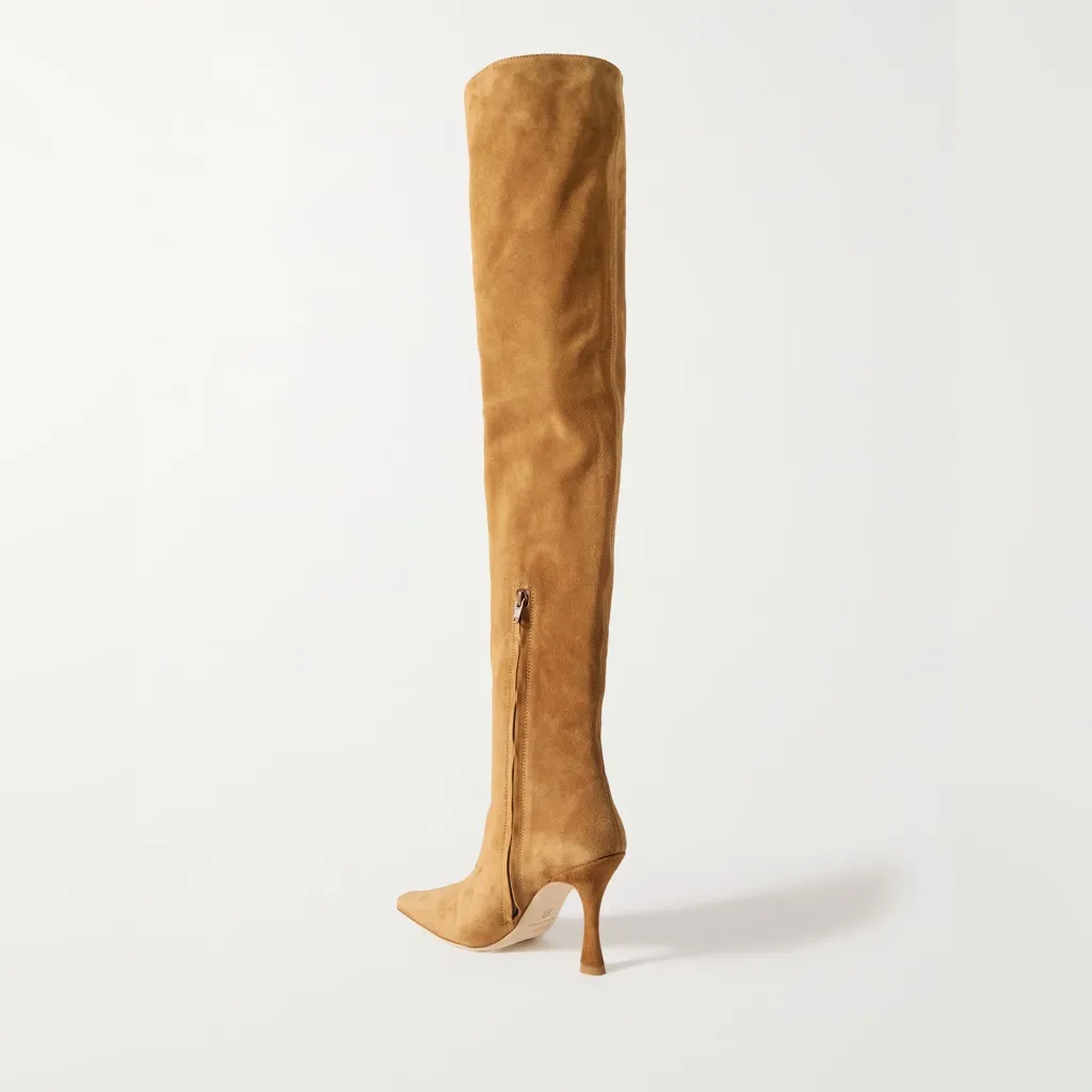 Staud Cami Brown Suede Leather Thigh High Boots NEW - Image 3
