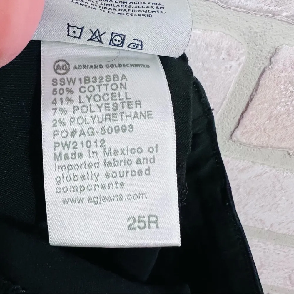 AG Adriano Goldschmied Farrah Seamless Skinny Ankle Jeans in Super Black Size 25 - Image 9