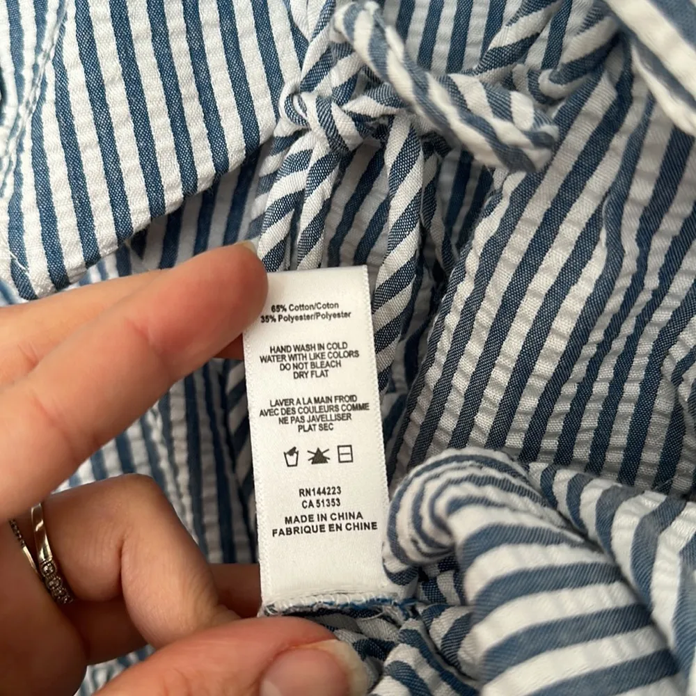 Bishop + Young Johanna Striped Ruffle Romper In Seersucker - Image 4