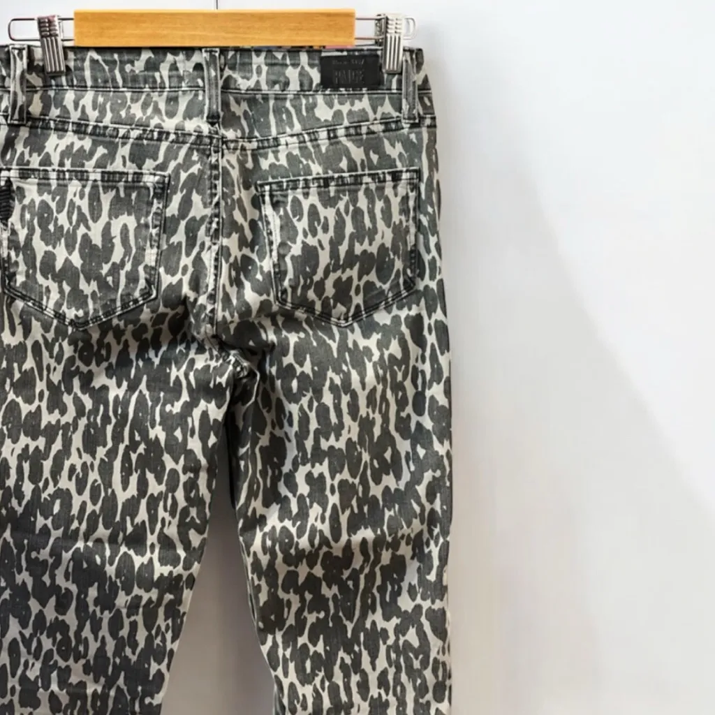 Paige Rosie HW Women’s Poppy Leopard Slim Crop Flare  High Rise Jeans - Image 14
