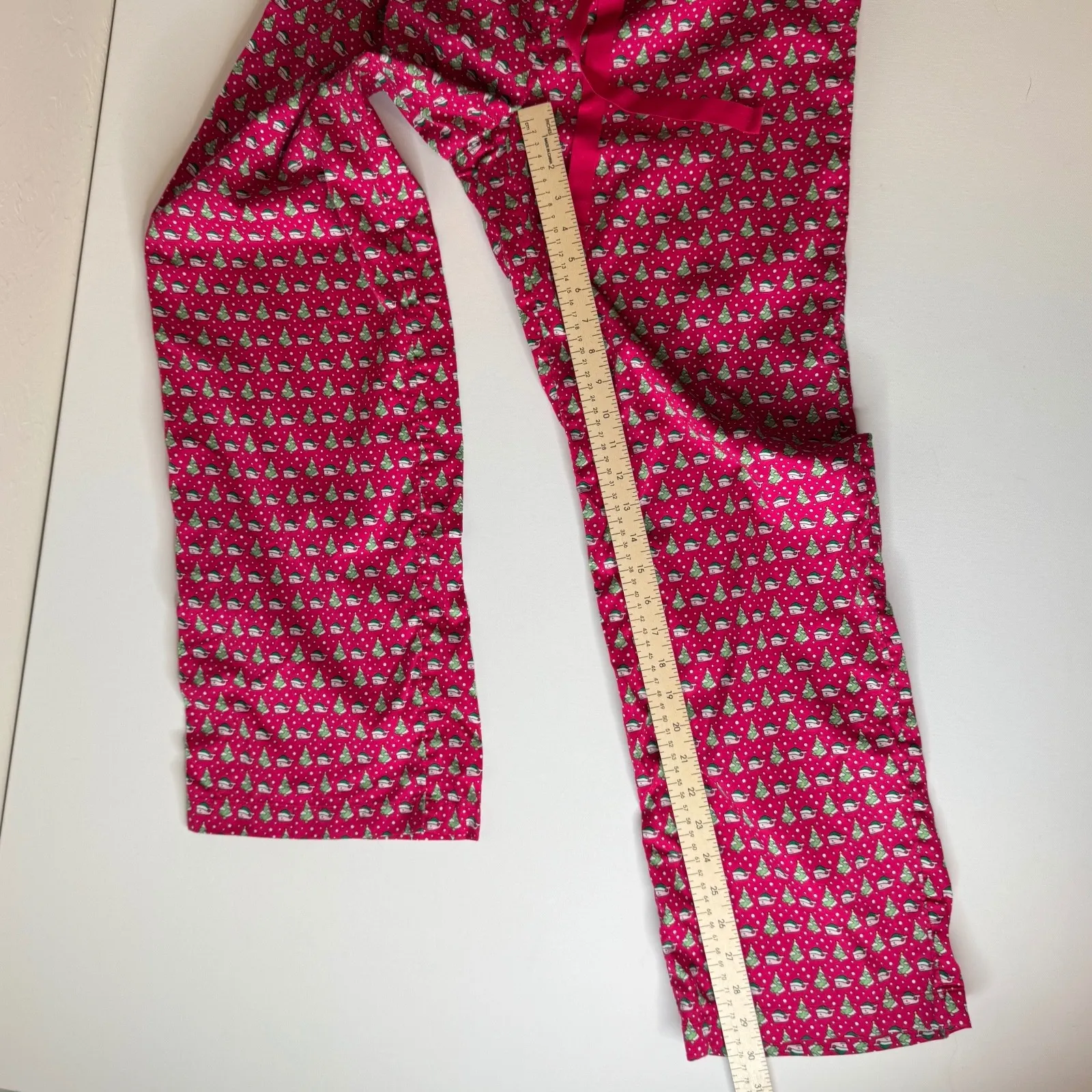 Vineyard Vines Christmas Pajama Pants Sz M Holiday‎ Print Drawstring Pull On - Image 9