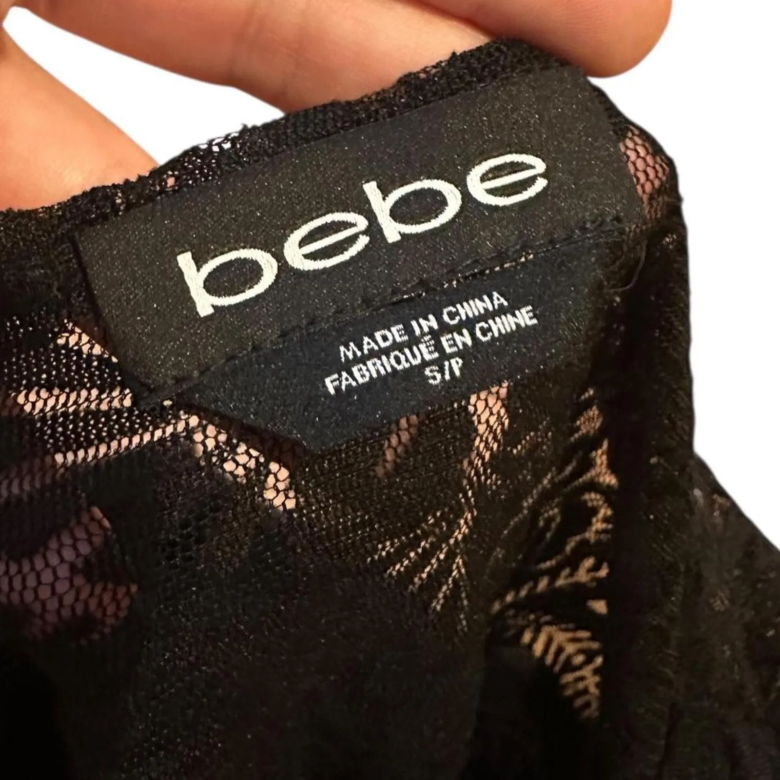 Bebe  sheer black lace - Image 6