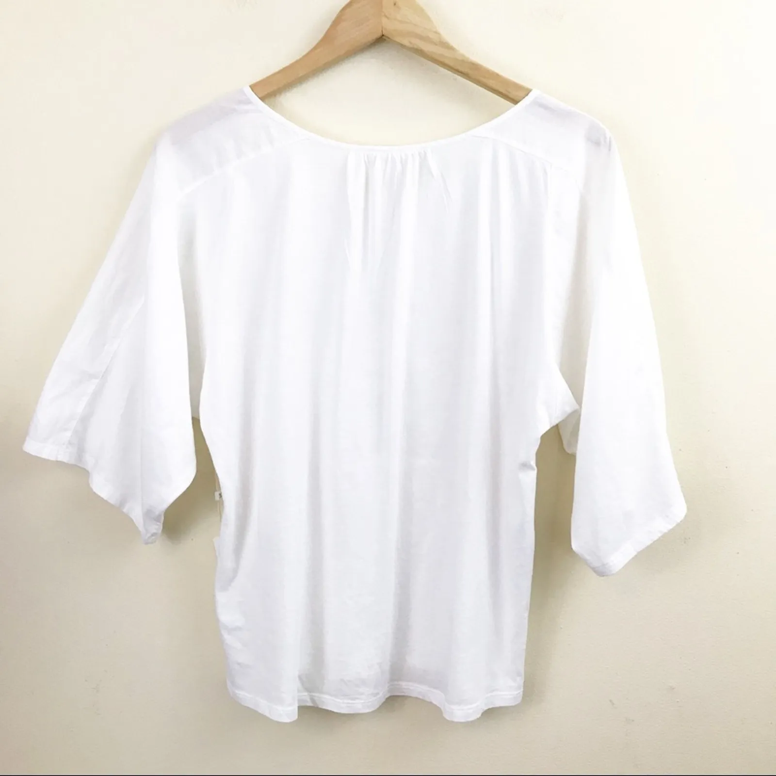 Nordstrom White Cotton Lightweight Embroidered Boho Peasant Top Shirt S new - Image 6