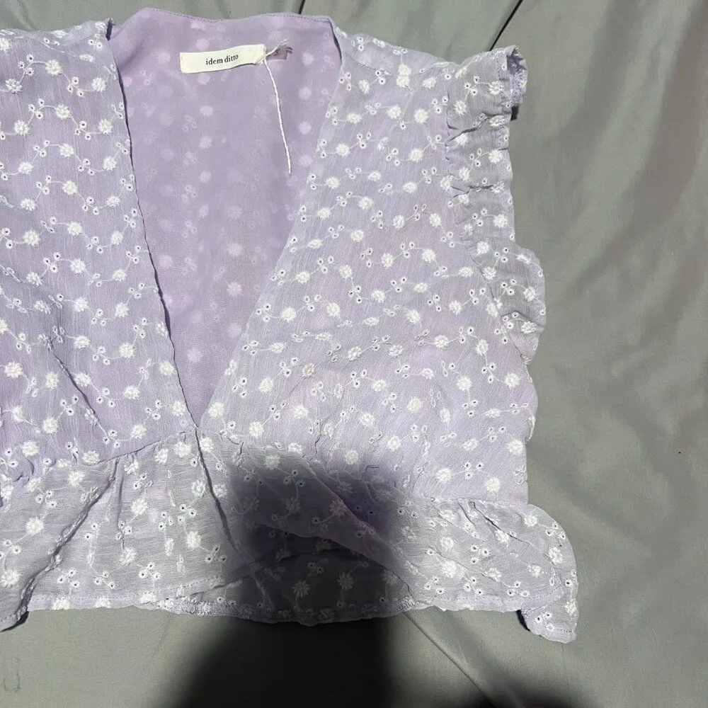 Idea Ditto boho cropped floral top size M - Image 5