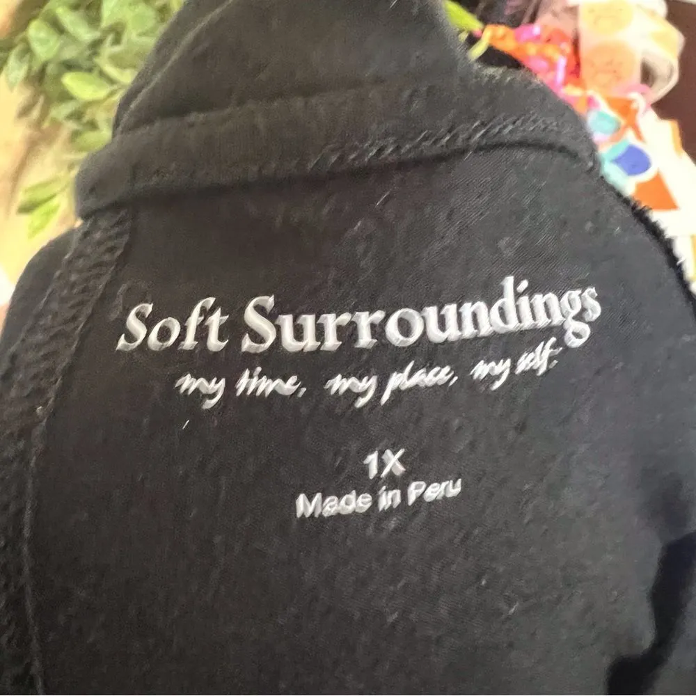 Soft Surroundings Women’s Long Sleeve Super Soft Comfy Black Shirt‎ Size 1X - Image 6