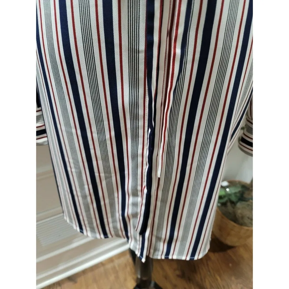 Express Women's Multicolor Polyester Collared Long Sleeve Knee Length Dress S - Image 4