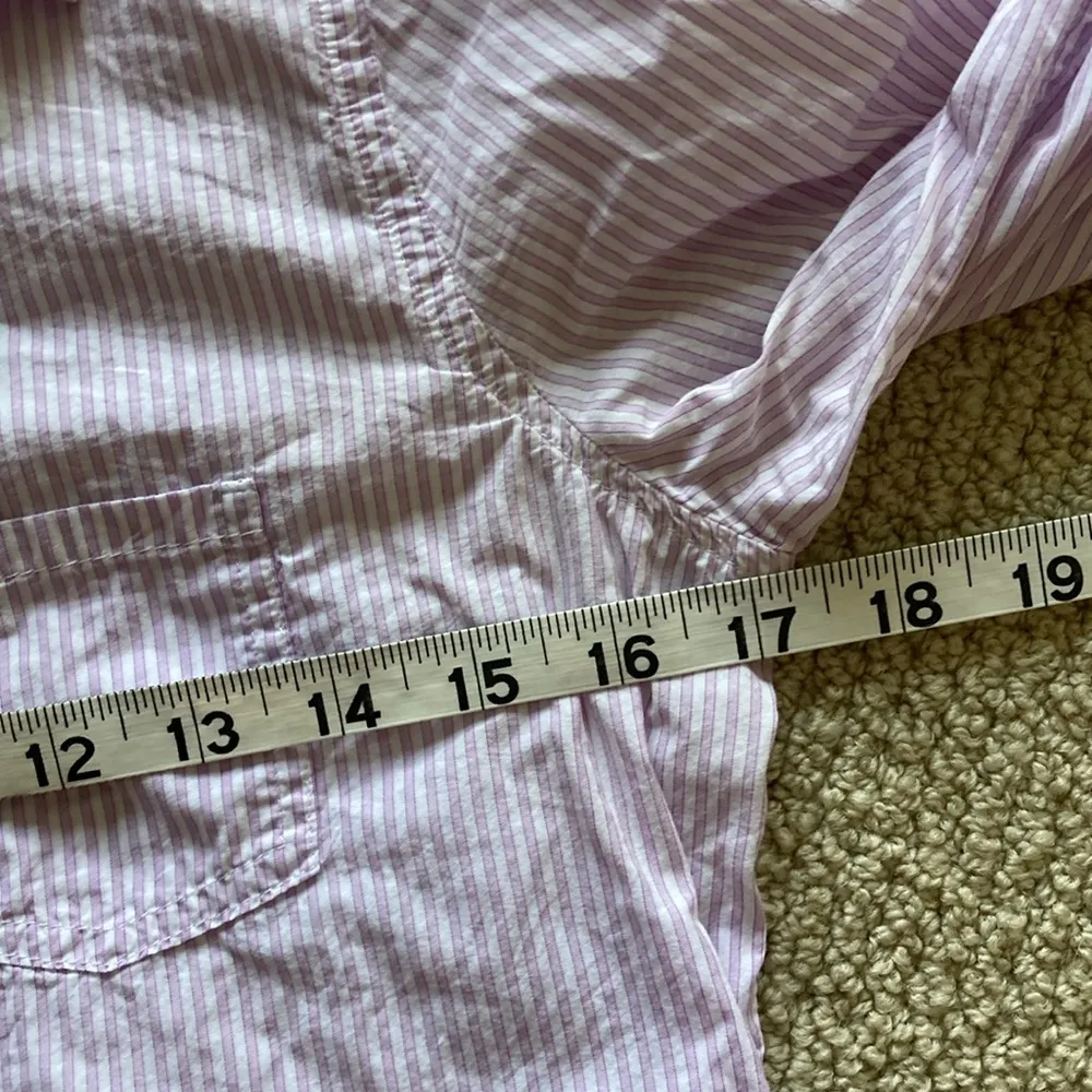 Gap Oxford Button Down Shirt 100% Cotton Size XS Pinstripe Work Top Long Sleeve - Image 5