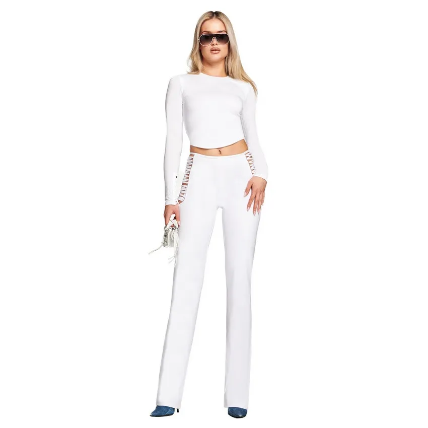 I.AM.GIA Vera Pants White‎ Medium Hippie Bella Hadid Gigi LA Hollywood - Image 3
