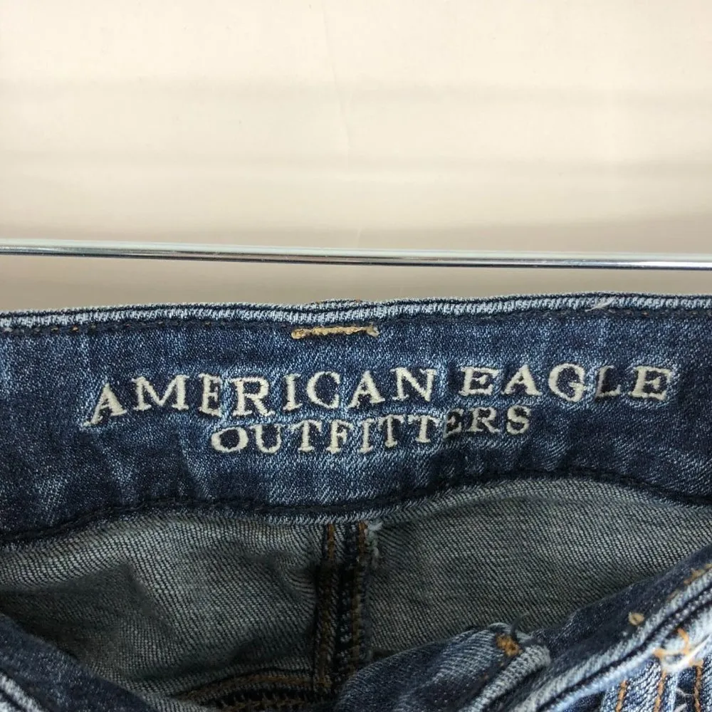 American Eagle Womens Jeans Hi-Rise Jegging Distressed Medium Wash Size 2 - Image 5