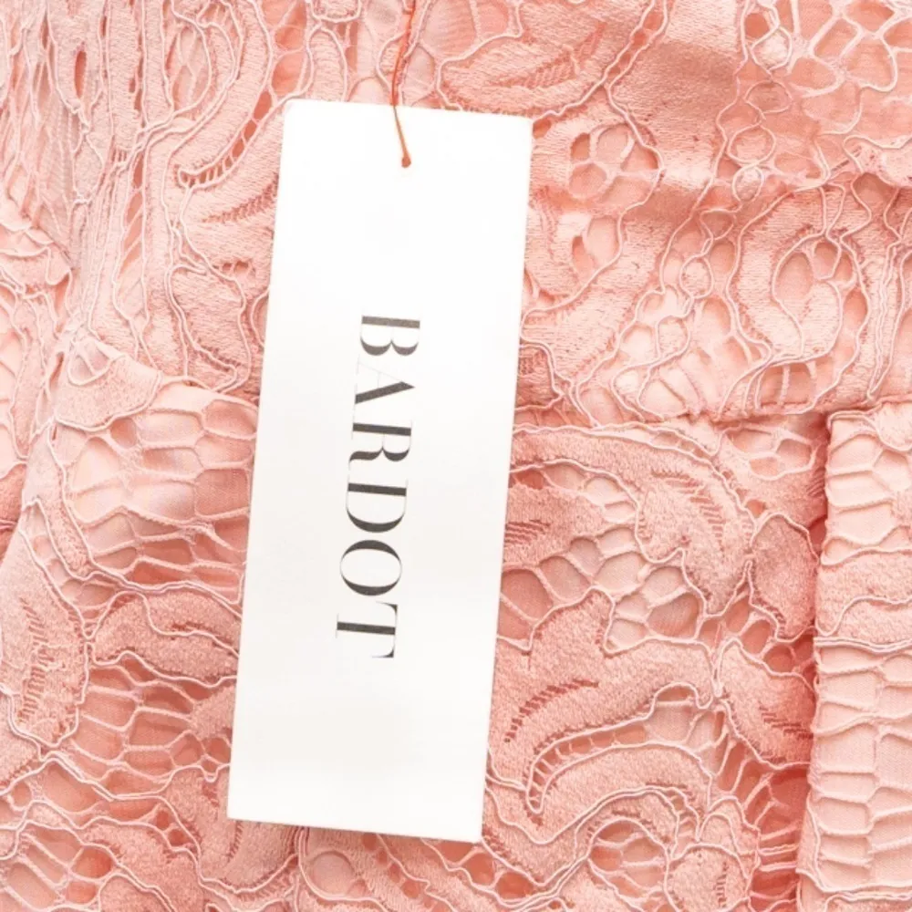 Bardot. Korina Pleated Llong Sleeve Lace Minidress. - Image 5