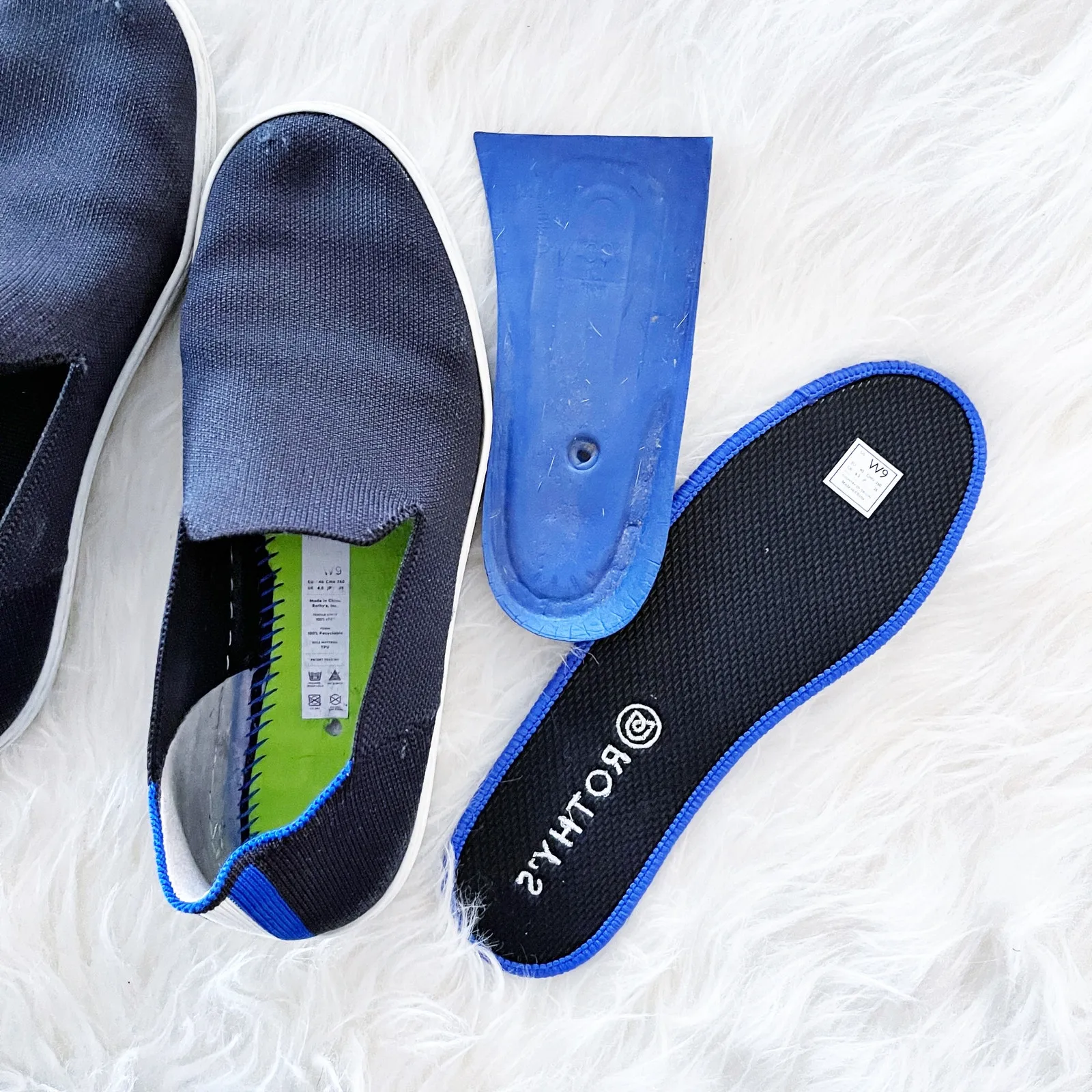 Rothy's The Original Slip On Sneaker in Black Solid - Image 8