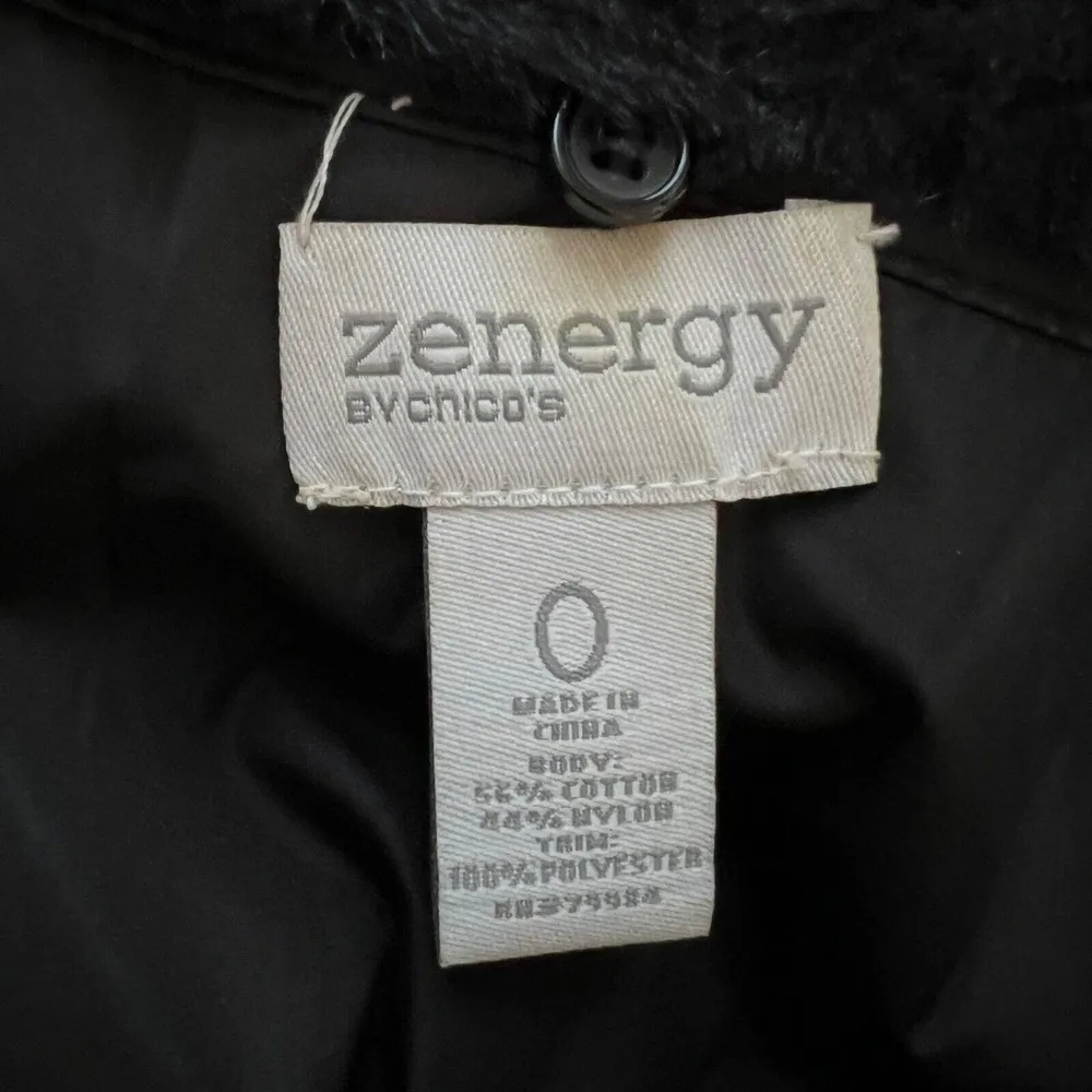 Chicos Sweater Women Small 0 Animal Print Sweater Jacket Faux Fur Collar Leopard - Image 6