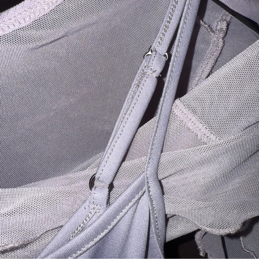 Hollister Sheer Lavender Crop Top Baby Tee w/Matching Cami Good to Layer - Image 5