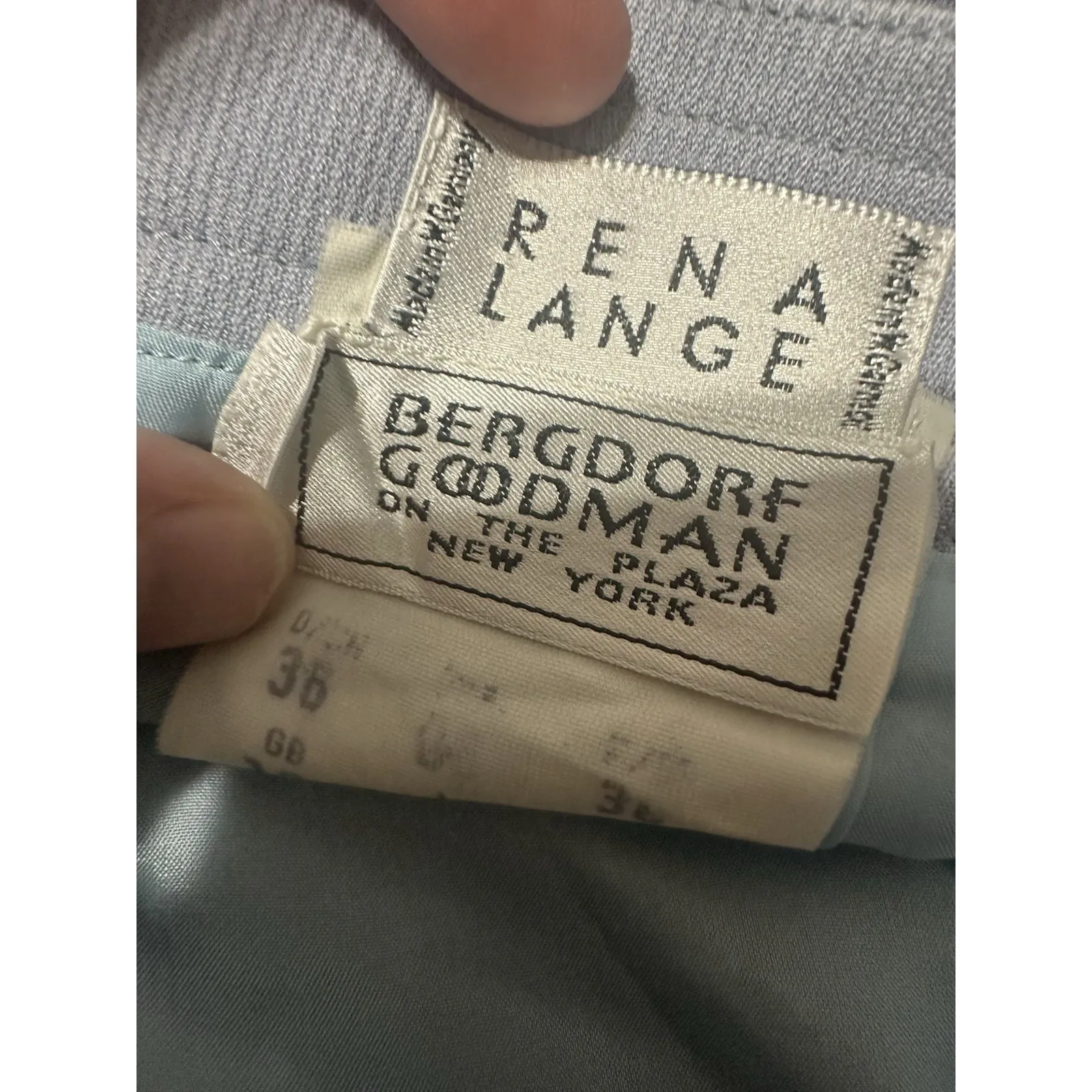 RENA LANGE Blue Fine Corduroy Mini Skirt Vintage Bergdorf Goodman EU 36 US 4‎ - Image 4