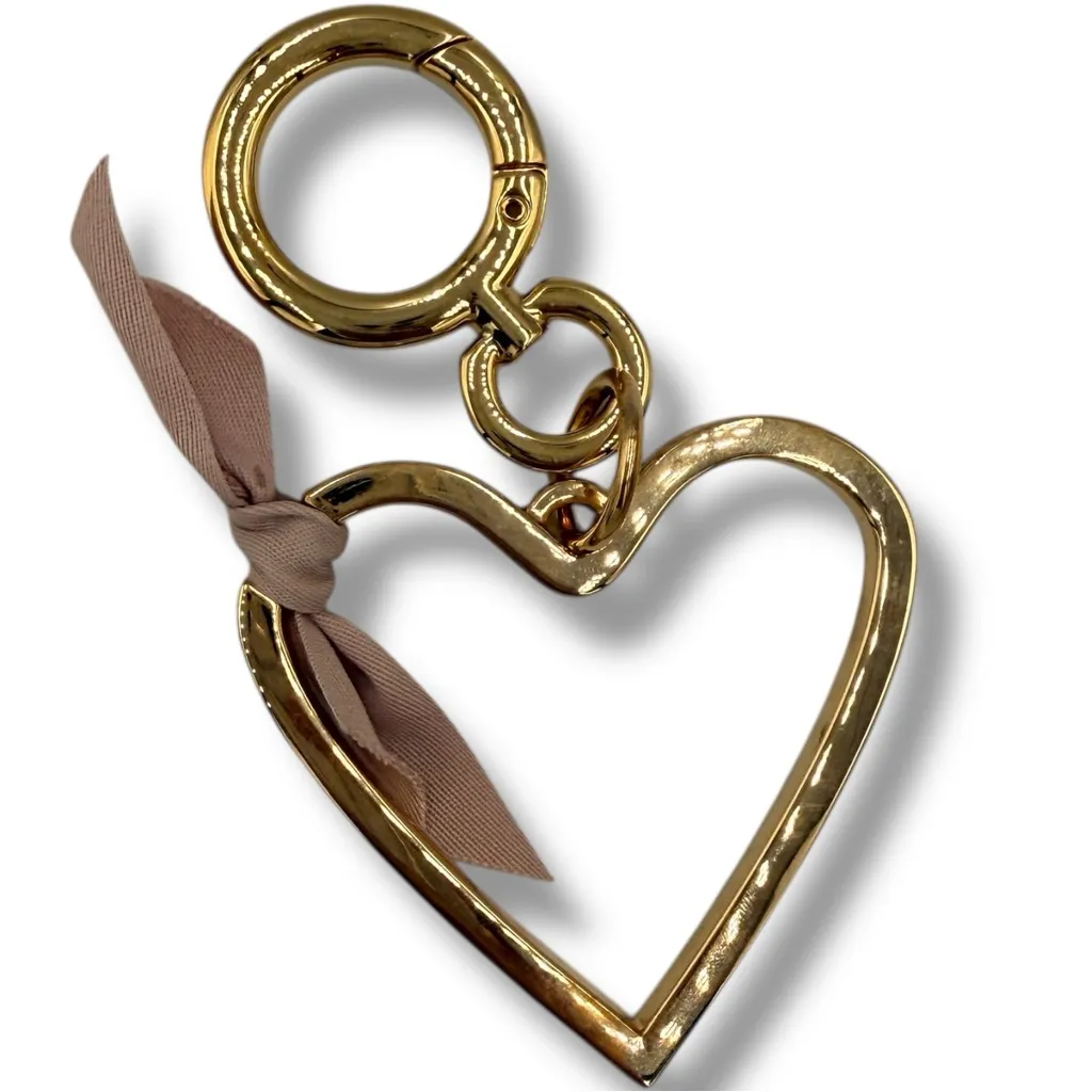 Burberry Heart Bag Charm – Gold Tone - Image 6
