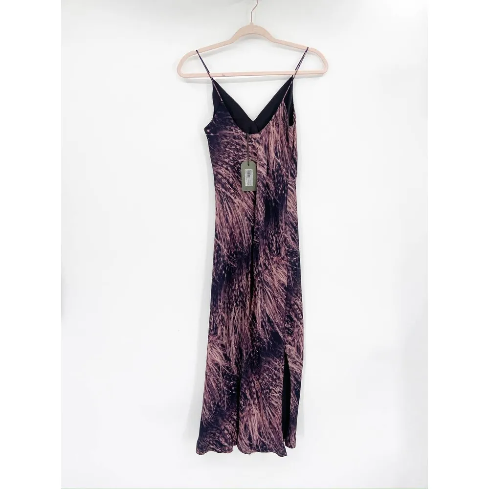 All Saints Melody Pembury Midi Slip Dress in Mink Pink Size 0 NWT - Image 5